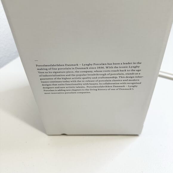 Lyngby Danmark Glass Vase Transparent Smoke 25 cm Mouth Blown Porcelain - Picture 7 of 7